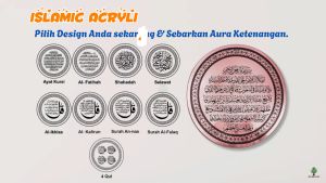 Islamic Acrylic Circle Deco / Hiasan Dinding Kaligrafi Modern DS BRAND K