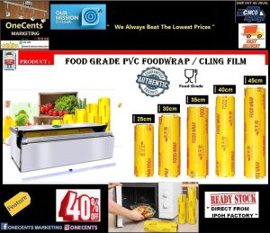 25-50CM FOOD WRAP PVC ROLL /保鲜膜 CRYSTAL CLEAR/ CATERING WRAP CLING FILM 300M/ FOOD GRADE/ FOOD PACKAGING & HANDLING/ KITCHEN