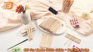 400 Pcs Orange Sticks for Nails 4.5 Inch Wood