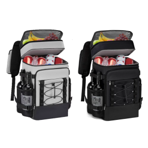 กระเป๋าแช่เย็นหุ้มฉนวนกลางแจ้งพร้อมสายรัดกระเป๋าเป้แบกสบายกันรั่วที่เก็บของขนาดใหญ่สำหรับการเดินป่าและการเดินทาง