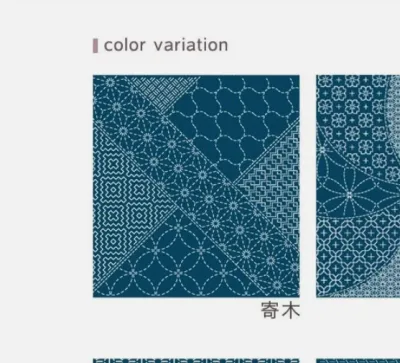 Olympus Embroidery SASHIKO Cloth hanafukin YOSEGI H-2143 NAVY