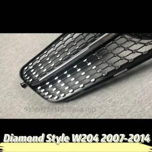 sapid Front Grille Racing Bumper Grill Diamond Style Tuning For W204 C204 S204 Coupe Benz C C43 C200 C300 C180 C250 2007-2014 T7N4K