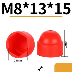Nắp đai ốc lục giác màu đỏ nắp chụp bảo vệ và trang trí đai ốc- Nhựa PE mầu đỏ M5~M14 (Giá bán theo set 6 chiếc)