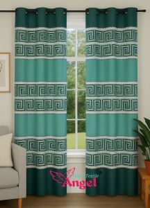 Geometric Window Curtains 140x250 cm Length for Living RoomGrommet Thermal Insulated Bedroom Curtains 1 Panel/8Feet