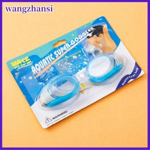 wangzhansi แว่นตาว่ายน้ำซิลิโคนป้องกันการเกิดฝ้ากันน้ำ HD สระว่ายน้ำกีฬาทางน้ำปรับได้สำหรับผู้ใหญ่เด็กว่ายน้ำโต้คลื่นพร้อมกล่อง