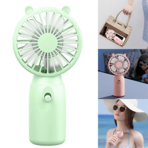 Handheld Portable Fan Mini Cooling Fan Mute Design Powered by AA-Batteries 7-Blade Summer Cooler Sports Fan