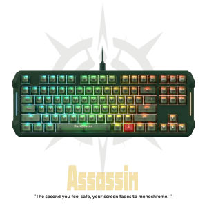 DarkBeacon Flux 87 HE Mechanical Gaming Keyboard Wired Hall Effect Magnetic Red Switch 0.01mm Rapid Trigger Adjustable Actuation RS/SOCD/DKS/MT 8000Hz Polling Hot Swappable RGB Backlit for PC