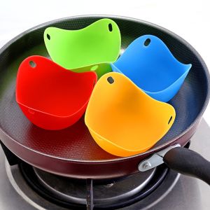 Premium Silicone Egg Poacher Poach Pods 4 Pieces Creative High Temperature Resistant Silicone Egg Cooker Environmentall