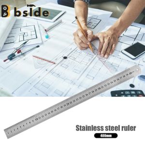 [Bside Tool Store] Centimeter and Millimeter Ruler Stainless Steel Long Measuring Tool for Construction and Crafting