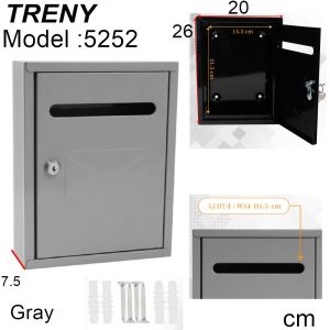 TRENY Wooden Grain Steel Letter Box Japan Post Mailbox USA Mail Besi Kotak Peti Surat Fesyen Ins Corak Kayu Peti Pos Surat Rumah Peti Kedai