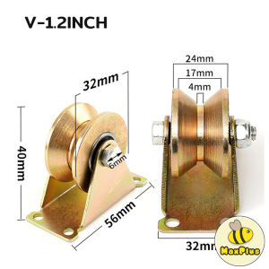 MaxPlus Groove Wheel Stainless Steel Sliding Door Roller for Inverted Track Rolling Gate Wire Rope Rail