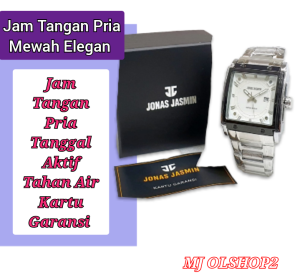 TERBARU JAM TANGAN FASHION PRIA ANTI AIR MODEL KOTAK KARTU GARANSI PAKET BOX BONUS BATERAI CADANGAN