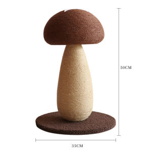 Cat Scratcher – Cute Shiitake Design for Indoor Cats Durable Cat Scratcher FurnitureNature Sisal Scratch Pole