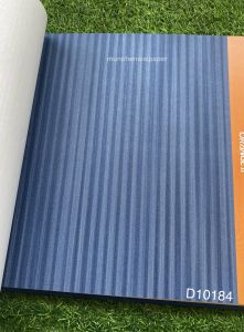 Wallpaper Dinding Premium Motif Garis Salur Polos Coklat Putih Abu Biru Navy Termurah