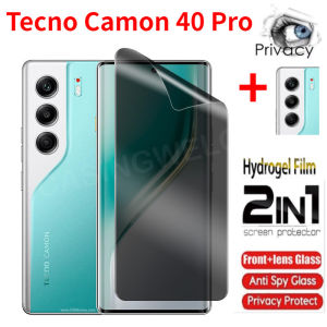 Tecno Camon 40 Pro 2025 Privacy Hydrogel Film Anti-Spy Full Cover Screen Protector Anti Peek Privacy Film For Tecno Camon 40Pro 4G 5G Camera Film
