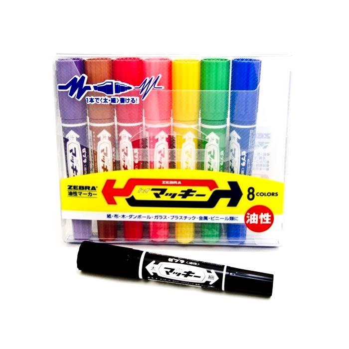Zebra Permanent Marker Medium Hi Mckie Set of 8 Colours | Lazada Singapore