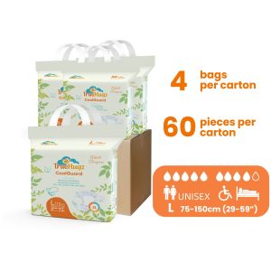 TrueHugz CoolGuard Adult Tape Diaper (60 pcs/carton) Feather-Soft Max Absorbent All-Night Protect