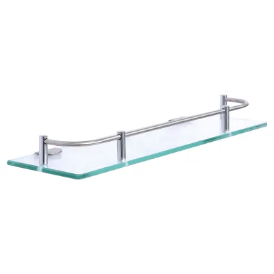 40 60CM Glass Shower Corner Shelf Stainless Steel Bathroom Pendant Storage Rack Wall Mounted Multifunction Rectangular Organizer