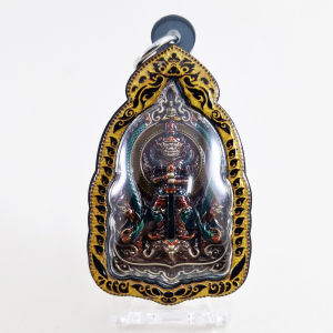 Taowessuwan Lang 7-headed Phaya Naga (Paya Nak) Roon Jao Sua Lanna. Copper with Longya. Laser casing.