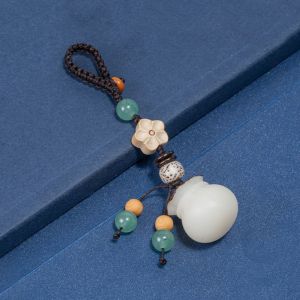 HOT Decoration Vintage Cute Mobile Phone Pendant Purse Pendant Friend Gift Key Chain Spiritualist Buddhist Jewelry Chinese Lucky Keychain Women Bag Pendant Bodhi Purse Key Holder Hand-made Key Holder