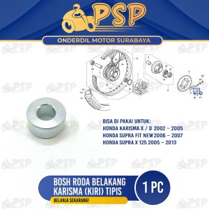 Bosh Roda Belakang Karisma (Kiri) Tipis - Boshing Bos Luar Tromol Bagian Kiri Blade Revo Supra X 125