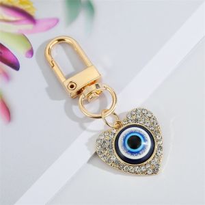 Blessed Evil Eye Keychain Lucky Turkish Blue Eye Key Holder Keyring Amulet for Bag Accessory Gift