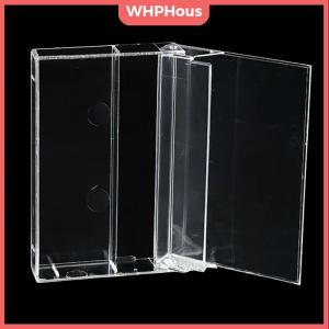 WHPHous 1Pc Cassette Tape Transparent Storage Box Audio Magnetic Recording Blank Tape Case Dustproof Box
