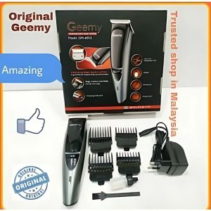 Original GEEMY GM6053 mensin rambut Cordless Hair Clippers T Blade Hair Trimmer Hair Beard Trimmer Mensin Cukur Rambut For Mens.