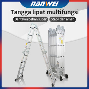 NANWEI - Tangga Lipat 4.7/3.7/5.8 Meter Paduan Aluminium Teleskopik Tangga Teleskopik Multifungsi