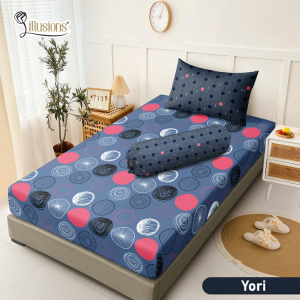 Sprei Illusions Single 100x200 Tinggi 20cm Bantal 1 Guling 1 - Motif Abstrak / Bunga / Geometri / Minimalis