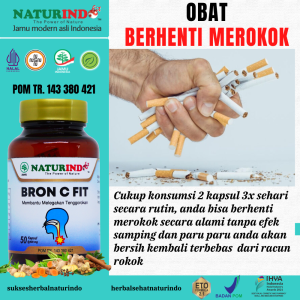OBAT BERHENTI MEROKOK AMPUH OBAT PENGHILANG CANDU MEROKOK ROKOK OBAT BERHENTI MEROKOK PERMANEN PEMBERSIH PARU PARU MELEGAKAN PERNAFASAN TENGGOROKAN GURAH SUARA BRON C FIT JAMU MODERN ASLI NATURINDO