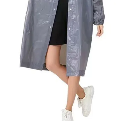 Áo mưa EVA dày bền cho người lớn Poncho du lịch ngoài trời không thấm nước với mui xe di động và tái sử dụng