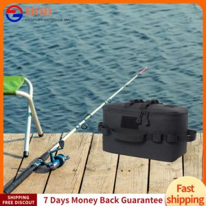【Outdoor】 Practical Organizer Bags Large Capacity Gas Stove Canister Pot Carry Bags Multifunctional Pouch Storage Bag 600D Oxford Outdoor Equipment