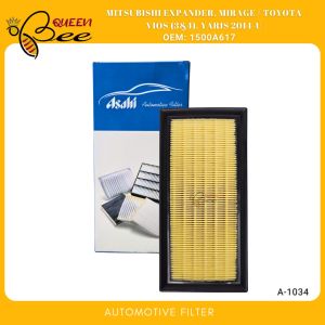 QUEENBEE MITSUBISHI EXPANDER MIRAGE TOYOTA VIOS (3&4) YARIS 2014-UP Air Filter Cleaner 1500A617 A-1034 Asahi