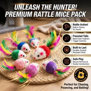 Interactive Plush Mouse Cat Toy Self-Play Entertainment for Cats