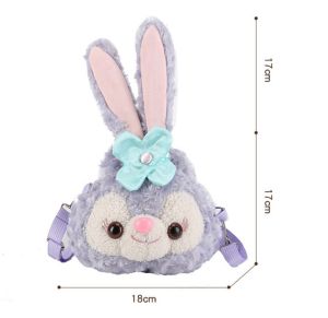 Túi đeo chéo Thỏ Bông Tím phong cách Lolita siêu cute Túi đeo thú bông nhân vật hoạt hình Thỏ Stella đáng yêu