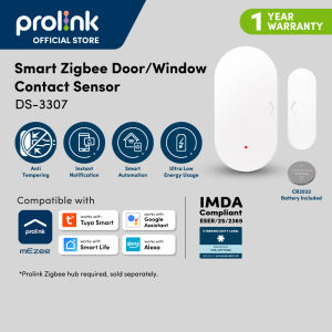 PROLiNK DS‑3307 Smart Zigbee Door/Window Sensor &ndash Zigbee 3.0 | Tamper Alert | Ultra‑Low Power | Real‑Time Notifications