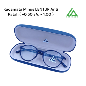 Kacamata Minus Wanita dan Pria Frame Lentur Anti Patah TR90 5101 Gratis Hard Case dan Lap