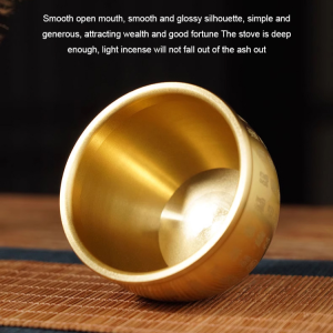 Fortune Ornament Handmade Mushroom Quality Selection of Materials Golden Cicada Cylinder Brass