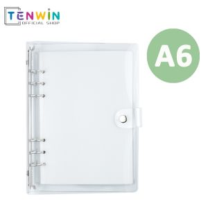 A7/A6 /A5Clear Soft PVC Notebook Binder Cover Planner 6-Ring Loose-Leaf Folder