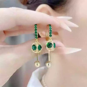 Fashionable Ring Gift 新款潮个性时尚耳扣钻球耳环小众设计感镶钻冷淡风耳坠网红女