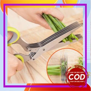 Gunting Sayur 5 Lapis Kitchen Scissors 5 Layer Gunting Pemotong Sayuran Daun Bawang Pisau Dapur