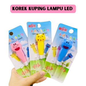 TokoPapin Korek Kuping LED Cotton Bud Alat Pembersih Telinga Korek Kuping Anak Bayi