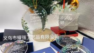 [COD]  Round acrylic decorative pendants as Christmas souvenirs colleagues bosses employees teachers