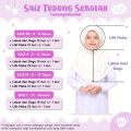 TUDUNGSICOMEL Tudung Sekolah Awning Scuba Instant Harian Sarung Kuning Krim Budak Kanak-kanak. 