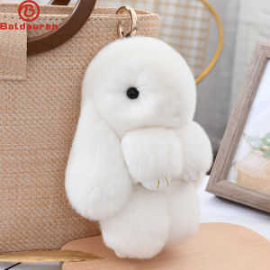 Ba mô hình Kích thước 100% tự nhiên Rex Lông thỏ dễ thương Móc khóa thỏ bông dễ thương Móc chìa khóa lông thú thật Túi đồ chơi Búp bê Mặt dây chuyền chìa khóa đáng yêu2026