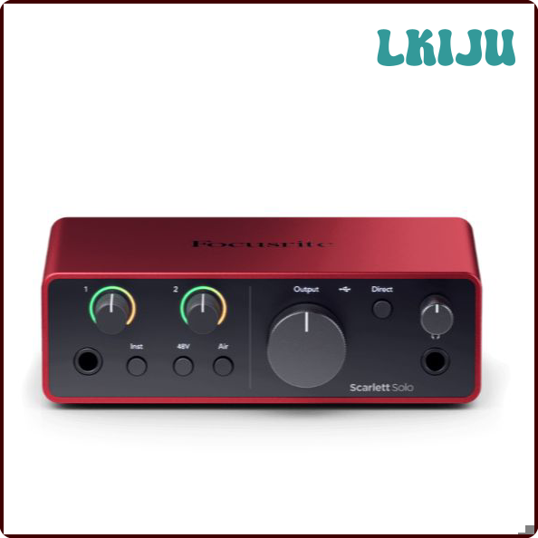 LKIJU Focusrite Scarlett Solo 4th generation 2-in,2-out interface mic
