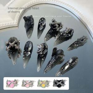 WILD 5Pcs/set Nail Supplies Halloween Heart Nail Decorations Manicure Material Nail Art Charms Halloween Heart Nail Accessories Punk Style 3D Nail Drills Manicurist