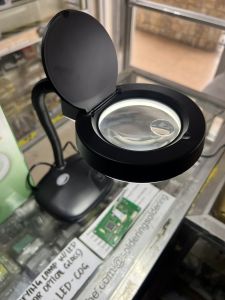 LT-86D Magnifier Mini Magnifying Lamp w/ LED light (with Green Optical Glass/ Clean Lens) 3x lens ( with 10x inside lens)
