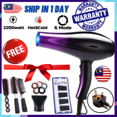 Professional Hair Dryer with Nozzle 2200Watt Strong Cold Wind Hot Wind 5 Types Winds Adjustment